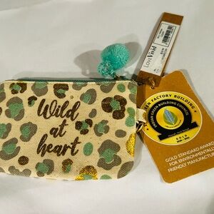 NWT - Wild at Heart Leopard Print Pouch